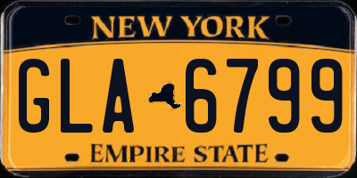 NY license plate GLA6799