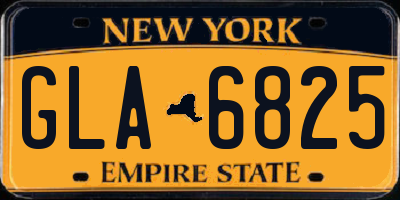 NY license plate GLA6825