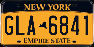 NY license plate GLA6841