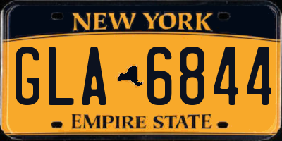NY license plate GLA6844