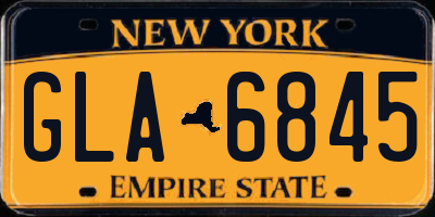 NY license plate GLA6845