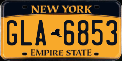 NY license plate GLA6853