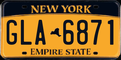 NY license plate GLA6871