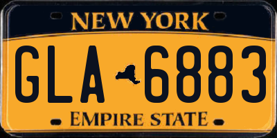 NY license plate GLA6883
