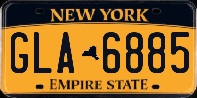 NY license plate GLA6885