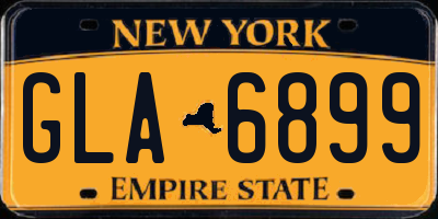 NY license plate GLA6899