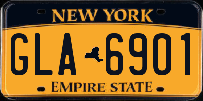 NY license plate GLA6901