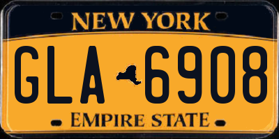 NY license plate GLA6908