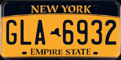NY license plate GLA6932