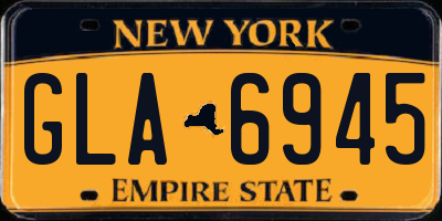 NY license plate GLA6945