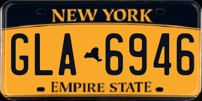 NY license plate GLA6946
