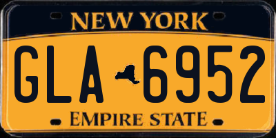 NY license plate GLA6952