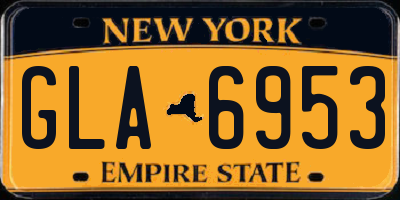 NY license plate GLA6953