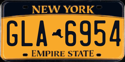 NY license plate GLA6954