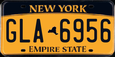 NY license plate GLA6956