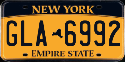 NY license plate GLA6992