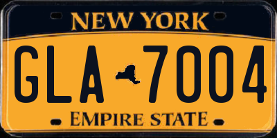 NY license plate GLA7004
