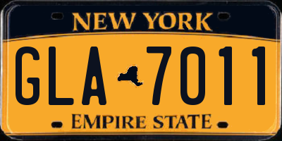 NY license plate GLA7011