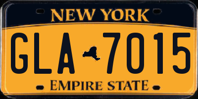 NY license plate GLA7015