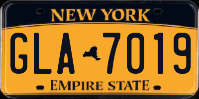 NY license plate GLA7019