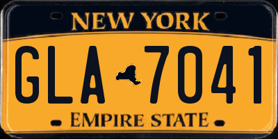 NY license plate GLA7041