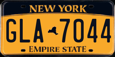 NY license plate GLA7044