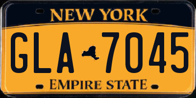 NY license plate GLA7045