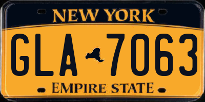 NY license plate GLA7063