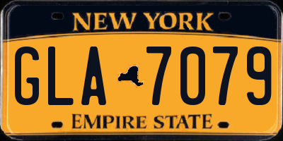 NY license plate GLA7079