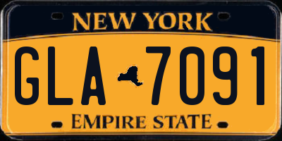 NY license plate GLA7091