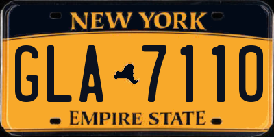 NY license plate GLA7110