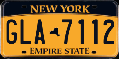 NY license plate GLA7112