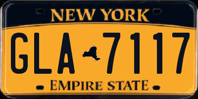 NY license plate GLA7117