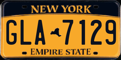 NY license plate GLA7129