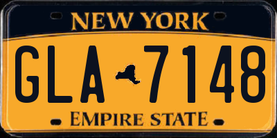 NY license plate GLA7148