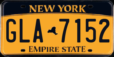 NY license plate GLA7152