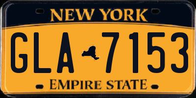 NY license plate GLA7153