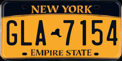 NY license plate GLA7154