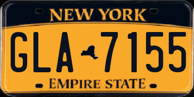 NY license plate GLA7155