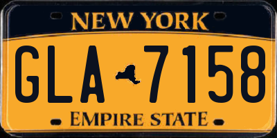 NY license plate GLA7158