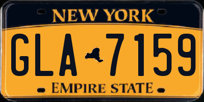 NY license plate GLA7159