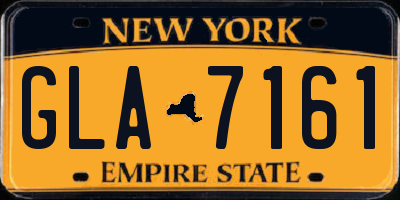 NY license plate GLA7161