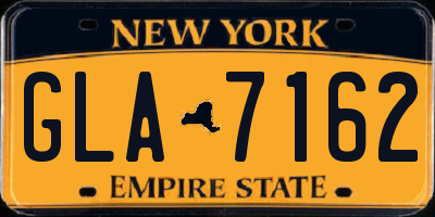 NY license plate GLA7162