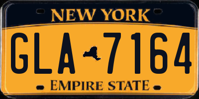 NY license plate GLA7164
