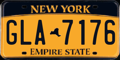 NY license plate GLA7176