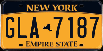 NY license plate GLA7187