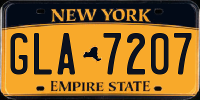 NY license plate GLA7207