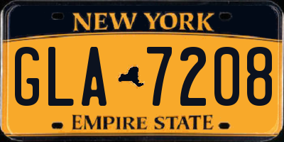 NY license plate GLA7208