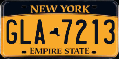 NY license plate GLA7213