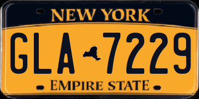 NY license plate GLA7229